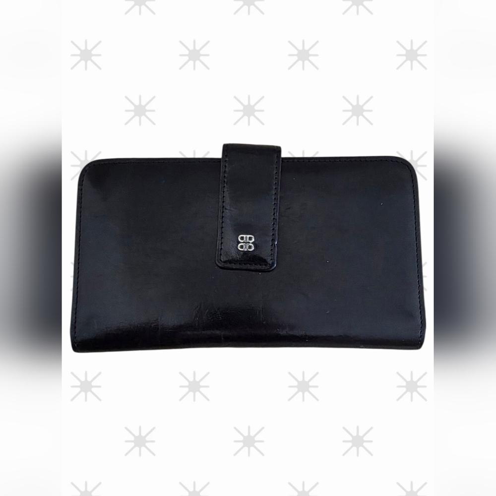 Bosca Old World Checkbook Clutch Wallet, Glossy Leather